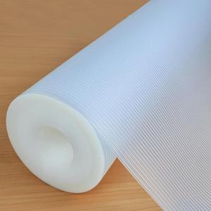 Hersvin Shelf Liners 20 in x 20 ft EVA Drawer Mats, Non-Adhesive Cupboard Protector, Kitchen Cabinet Lining Fridge Liner (Clear Stripe, 50.8x610cm)
