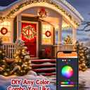 Minetom Color Changing Christmas Lights Outdoor, 198Ft 600 LED Smart RGB String App Controlled, Dimmable Timer Twinkle Christmas Tree Plug in for Xmas Party Decor