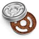 Slow Feeder Dog Bowl Stainless Steel, 2 Cups Metal Non-Slip Dog Food Bowls, Dog Water Bowl for Small & Medium Sized Dogs, Fun Bloat Stop Pet Bowl for Fast Eaters, Slows Down Pets Eating