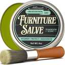 Furniture Salve for Leather - Polisher, Moisturizer, and Restorer for Couches and Furniture - Conditioner for Leather, Wood, and Vinyl - Repair Salve with Brush - 4oz