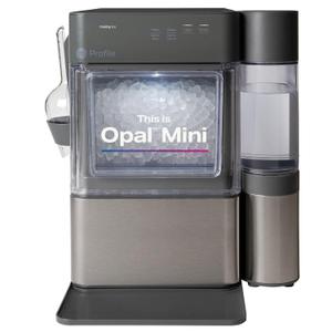 GE Profile Opal MINI PRO Nugget Ice Maker w/Side Tank, Portable Countertop Pebble Ice Machine, 36 lbs/Day, Top Fill, 6 Pack Descaler & Scoop, Stainless Steel