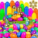 1000 PCS 3.1" Fillable Easter Eggs Bulk with 6 Surprise Golden Eggs, Colorful Plastic Easter Egg Empty for Easter Egg Hunt Party Favors Kids Easter Basket Stuffers Fillers Classroom Prizes for Boys Girl