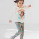 Disney Moana Girls' Fleece Hoodie and Legging Set for Baby & Kids. Size 3T (Beige)