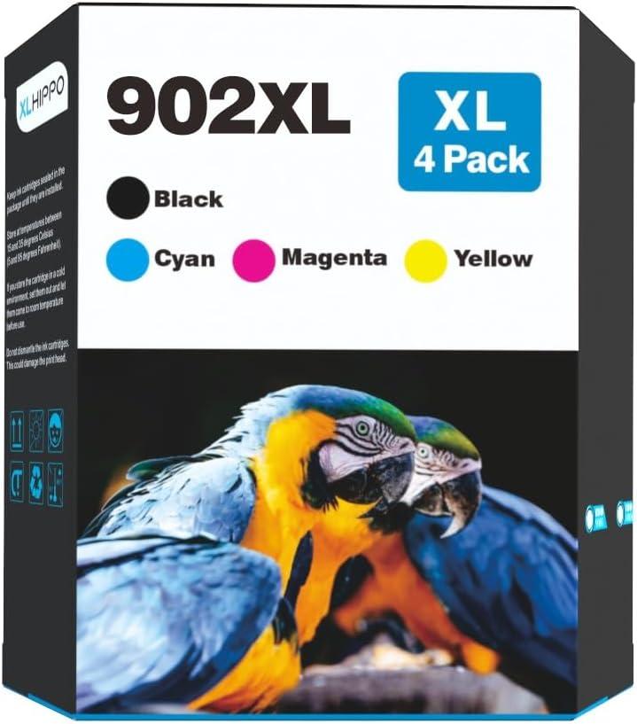 902XL Ink Cartridges Replacement for HP Ink 902 HP 902XL Ink Cartridges for HP Printers OfficeJet Pro 6978 6968 6970 6975 6950 6962 6958 (902 XL 4 Pack)