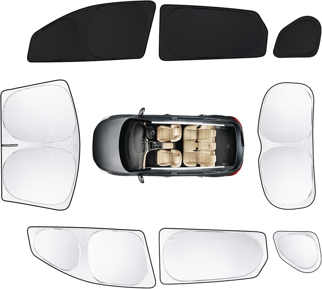8pcs Car Window Shades for Hyundai Tucson 2016-2021 (Not 2022 Tucson) Accessories,Windshield Side Rear Full Sunshade,Sun Visor UV Blocking, Privacy Protection and Blackout for Camping Outdoor