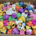 Assortment Rubber Duck Toy Duckies for Kids, Bath Birthday Gifts Baby Showers Classroom Incentives, Summer Beach and Pool Activity, 2" (100-Pack)