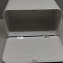 White Bread Box for Kitchen Countertop - Large Capacity Bread Storage Container Farmhouse Bread Box - Stylish Metal Bread Keeper