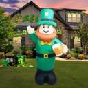 4FT St. Patrick's Day Inflatable Decoration with LED Lights for Holiday Celebration Decorations for Yard, Lawn and Patio