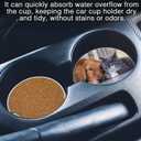 30Pcs Sublimation Blank Car Coasters,2.75inch/7mm Water Absorbent Ceramic Blank Thick Round with Finger Grooves for Easy Removal,Suitable for Sublimation DIY Crafts Painting Heat Transfer Car Coasters