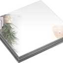 Suwimut Set of 12 Square Mirrors for Centerpieces, 10 x 10 Inch Glass Mirror Tray Candle Plates Wall Mounted Glass Mirror Tiles Bulk for Table Centerpieces, Wedding, Party, Wall Decor, Crafts