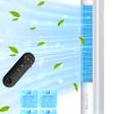 Evaporative Air Cooler, 35" Windowless Air Conditioner Portable w/3 Speeds, 25ft Remote, Smart Timer & Water Tank, Portable Air Conditioners No Windows Needed, 90Oscillating AC Unit for Room