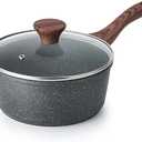 SENSARTE Saucepan Nonstick with Lid 1.5 Quarts Granite Coating Sauce Pot Small Kitchen Cooking Pot, Induction Comptable, Free of Intentionally Added PFOA