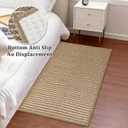 Braided Bath Mat,Boho Small Bathroom Rugs Non Slip Washable Super Absorbent Quick Dry Farmhouse Bathroom,Bedroom Decor,17"x24"Brown