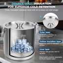 Ice Buckets for Parties 3L (101 fl oz) - 6PC Stainless Steel Ice Bucket with Lid, Scoop, Tongs & Beer Wine Opener – Double-Wall Insulated Bar Ice Bucket for Cocktail Bar & Outdoor Events (EXP 02/01/26)