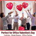 60 Set Valentine's Day Office Decor for Employees Staff Funny Work Decorations Celebrate Team Bonding for Workplace Coworker Office (Heart)