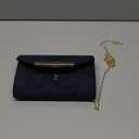 Clutch Purses for Women Evening Bag Faux Suede Formal Party Wedding Cocktail Prom (Navy Blue 2)