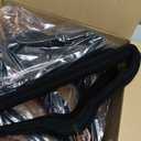 House Day Velvet Kids Hangers 60 Pack, Premium Children Hangers for Closet, Ultra Thin Cute Non Slip Kid Felt Clothes Hanger 14 Inch, Small Hanger for Toddler Clothes, Black