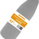 Small Ironing Board Cover 13"x43", RAINHOL Iron Board Replacement Cover and Pad, Thick Felt Padding, Scorch Resistant 100% Cotton, Heat Reflective, Elastic Edge, Grey