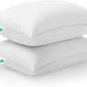 Bedsure Soft Bed Pillows for Sleeping - Bed Pillows Queen Size Set of 1, Breathable Prewashed Cotton-Like Cover, Fluffy Original Down Alternative Filling for Back, Side or Stomach Sleepers