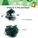 C9 LED Outdoor Christmas Lights,C9 String Lights with Quick Clips,for Xmas House Roof Gutter,Plug in & Connectable,50FT 50 Light,Warm White