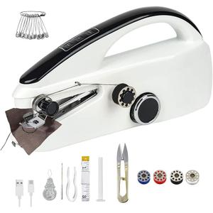 Handheld Sewing Machine for Beginners, Portable Mini Electric with Dual Speed & Battery/USB - Heavy Duty for Denim, Jeans, Clothes Repair, Complete All-in-One Sewing Kit for Home & Travel