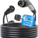 J1772 Extension Cable, 32Amp 40Ft EV Charger Cord Compatible with Level 1 2 SAE Chargers, 110V-240V Carrying Bag, IP66 Cable