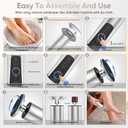 Electric Foot Callus Remover (6 Speed Adjustable), 2 in 1 Electric Foot File Nail Grinder, Rechargeable Foot Sander Pedicure Tools for Feet Dead Skin with Sandpaper Disk and Nail Drill Bits, Silver