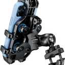 BRCOVAN Motorcycle Phone Mount Holder with Vibration Dampener, Anti-Shake Handlebar Cellphone Cradle for Bike Bicycle Scooter ATV, Adjustable Fit 5.4-6.9'' Smartphone