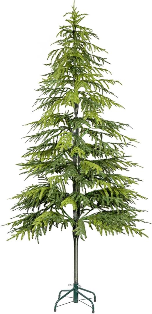 6FT Artificial Norfolk Pine Trees, Real Touch Faux Cedar Topiary Slim Christmas Tree Large Indoor Outdoor Fake Evergreen Plants for Outdoor & Indoor Use Holiday Christmas Decor