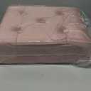 Poofzy Small Foot Stool Ottoman, Velvet Ottoman Foot Rest with Legs, Rectangle Foot Rest for Couch, Footstools and Ottomans Small for Living Room and Entryway (Pink)