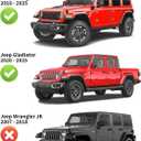 in-Channel Window Rain Guards Fit for Truck Jeep Wrangler JL 2018-2026 and Gladiator 2020-2026 Extra Durable Window Visors Window Deflectors Vent Visors Vent Shades Car Accessories-4 pcs