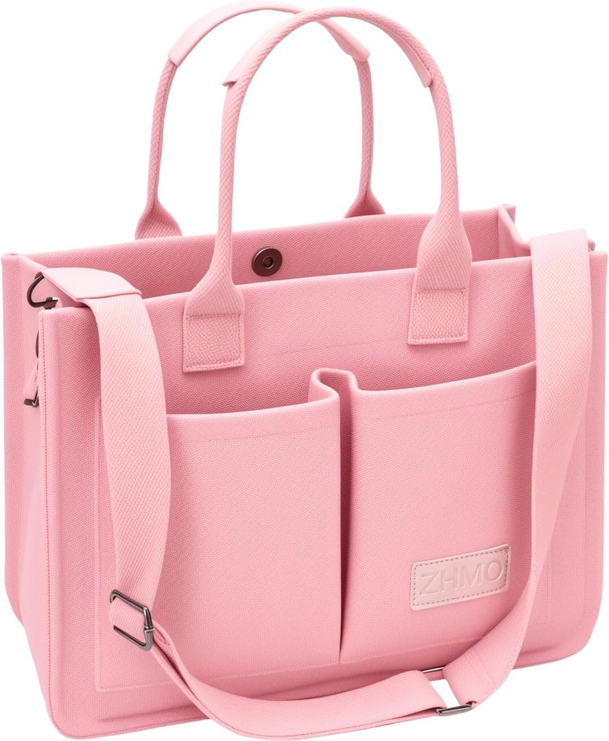 Tote Bag for Women With Compartments,Large Canvas Totes Women's Purse Crossbody Bags Work Laptop Book Bag Shoulder Handbags