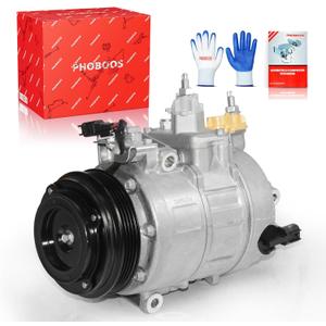 PHOBOOS A/C Compressor with Clutch Compatible with Ford Fusion 2013-2020, Edge 2016-2018 & Lincoln MKZ 2013-2018, 2.0L/2.5L. Fast Cooling, Low Noise, Easy Installation, Ref. CO-29119C, 198356