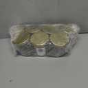 Sprayed Glass Candle W/Metal Lid Green 7 Pack