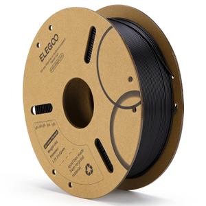 ELEGOO PLA Filament 1.75mm Black 1KG, 3D Printer Filament Dimensional Accuracy +/- 0.02mm, 1kg Cardboard Spool(2.2lbs) 3D Printing Filament Fits for Most FDM 3D Printers