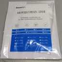 AmazerBath Small Shower Curtain Liner, 36x72 Stall Plastic Clear Shower Curtain Liner, PEVA Cute Narrow Shower Liner, Stand Up Shower Curtain Liners with 2 Magnets and 6 Rustproof Grommet Holes