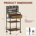 Homsorout Art cart, 3 Tier Rolling Cart - Utility Cart with Storage Drawer and Wheels, Versatile Art & Craft Organizer for Home, Office, or Studio Ideal for Storing Brushes, Paints Brown