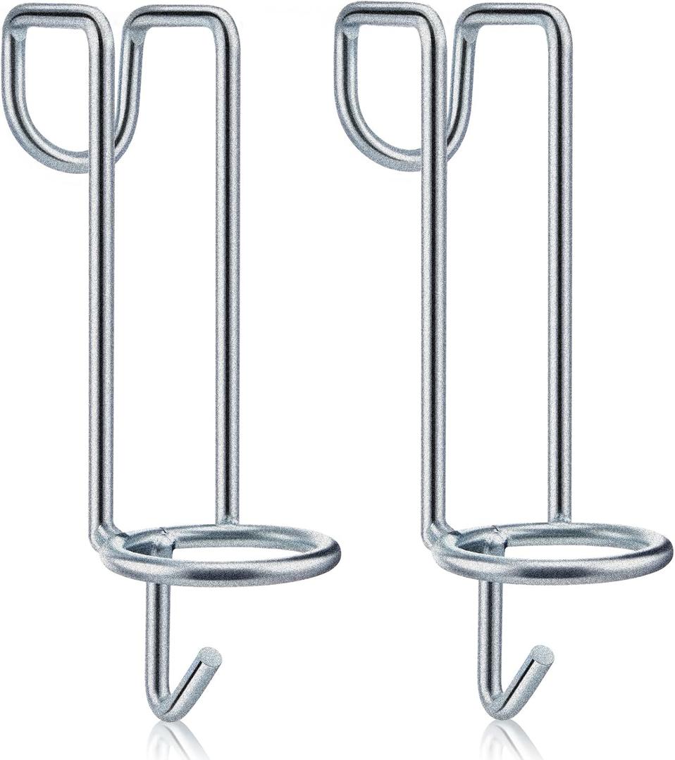 Hicarer 2 Pack Horse Water Bucket Hooks Portable Horse Bucket Hooks Removable Hangers Equestrian Stall Accessories Livestock Supplies, Over The Fence, Hang on Stall Walls