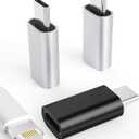 3Pack Lightning Female to USB-C Male Adapter, Type Charging for iPhone 11, iPad Pro, Samsung Galaxy S20, Note 10, LG V50, HTC U12, Nexus 5X, 6P, Pixel 4 - Universal Compatibility