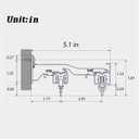 Double Curtain Track System Wall Mount - Heavy Duty Aluminum Track Set for Room Divider, Living Room & Bedroom - Adjustable Mounting Brackets(White,300cm(9.8ft))