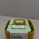 BLUE GINKGO Small Stackable Organizer Caddy  Korean-Made Portable Tote for Bathroom, Office, Crafts, or School Supplies (Square, Yellow)