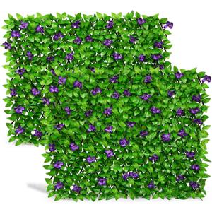 DOEWORKS Expandable Fence Privacy Screen for Balcony Patio Outdoor, 2PCS Faux Ivy Fencing Panel for Backdrop Garden Backyard Home Decorations