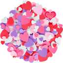 300 PCS Valentines Heart Stickers, Foam Stickers, Matte Valentines Crafts, Self-Adhesive Heart Foam Stickers 5 Colors Valentine Foam Adults Valentine's Presents (Multicolor1)