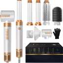 7 in ONE Hair Dryer Brush, Powerful Blow Dryer Brush with Air Curler for Hair, Brush Blow Dryer with Diffuser, Ionic Hot Air Brush Fast Dry, Volumize, Curls, Straight, Hair Styling Tools 100-120V