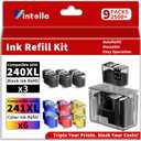 240XL 241XL Ink Refill Kit for Canon 240 and 241 Ink Cartridges Compatible for Canon PIXMA TS5120 MG2120 MG3620 MG3520 MG3522 MX452 MX472 MX512 (3BK/2C/2M/2Y, Ink Cartridges Not Included)