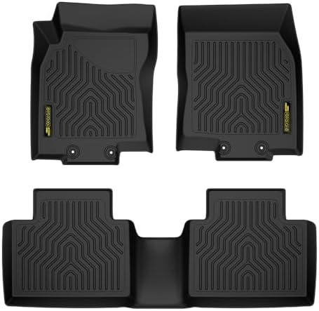 PIT66 Floor Mats Cargo Liners Compatible with Nissan Rogue 2014-2020 (No Rogue Sport or Select Models), (Heavy Duty) 3-Piece Premium All Weather Automotive TPE Liners alfombras para carro