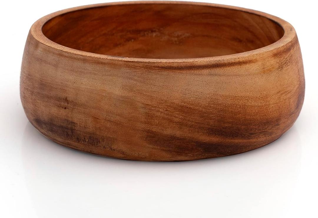 Beautiful Handmade Decorative Wooden Snack Serving Bowl For Dry Fruits Chips Coffee Table Countertop Display Key Bowl Tableware Kitchen Living Room Home Accents Dinnerware (6 Inches)