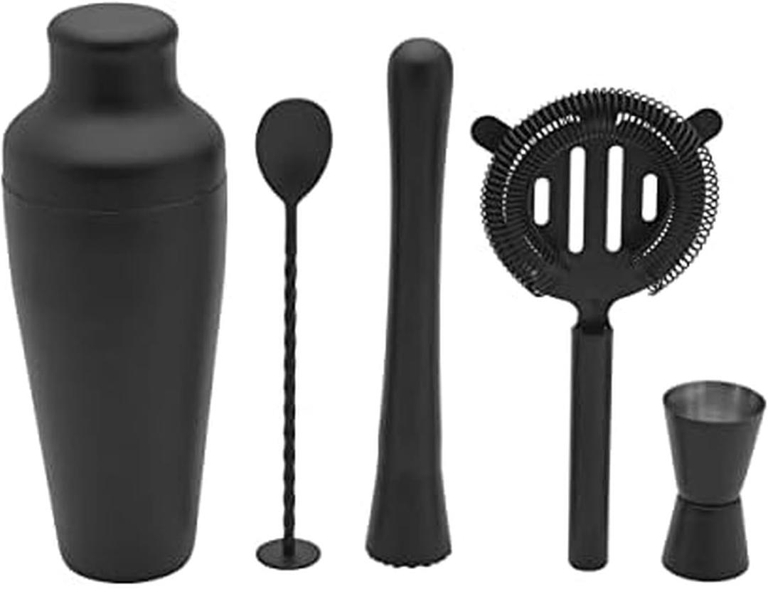 Houdini 5 Piece Bar Tool Set, Black