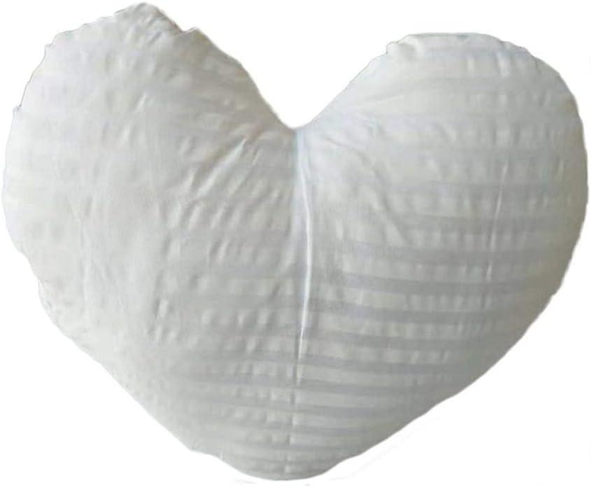 Reversible Luxurious Throw Pillow Core Heart Shaped Soft Throw Pillow Core for Chair Bed Couch Living Room Bedroom, 16"x20"