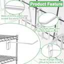 6 Pcs 7.87" Wire Shelf Hooks and 6 Pcs 3.15" S-Shaped Hook for Shelving Heavy Duty Metal Hooks Wire Shelving Accessories
